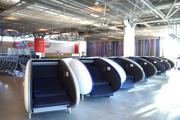 Helsinki Airport installs sleeping pods for transit passengers 