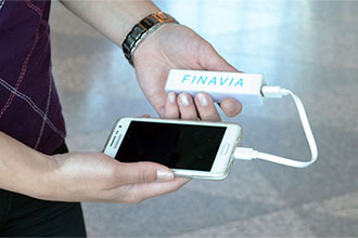 Finavia trialling portable smartphone chargers at Helsinki Airport