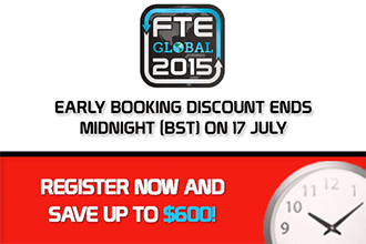 FTE Global 2015 early booking discount ends on Friday; 5 new exhibitors confirmed this week