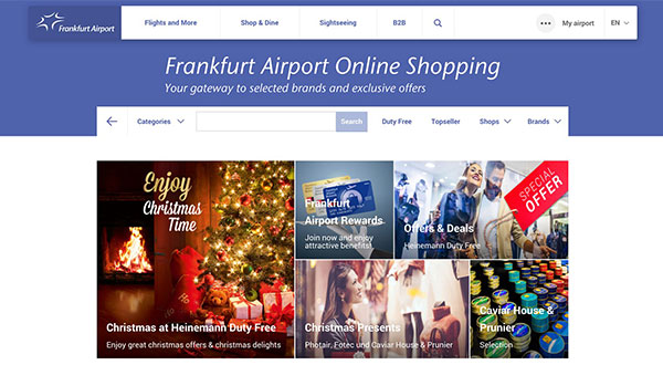 Travellers flying from Frankfurt Airport can now shop online and via the FRA app, and Fraport plans to introduce a gate delivery service to complement the new shopping platform.
