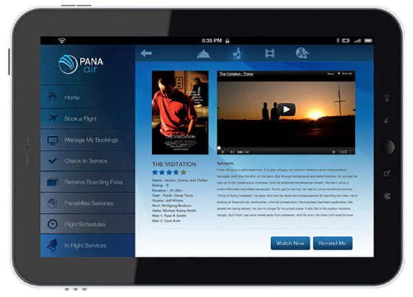 Etihad Regional has partnered with Panasonic Avionics to trial tablet-based in-flight entertainment. (Image: Panasonic Avionics)
