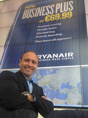 Ryanair Chief Marketing Officer at the launch of the Business Plus product back in 2014.