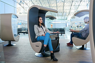 Frankfurt Airport focuses on relaxation with new silent chairs and yoga rooms