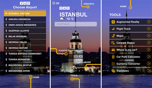 The new-look TAV Mobile app can be used by passengers flying from 11 airports operated by TAV Airports Holding.