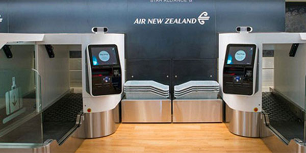 air new zealand biometric enabled bag drop auckland airport electronic bag tag solution