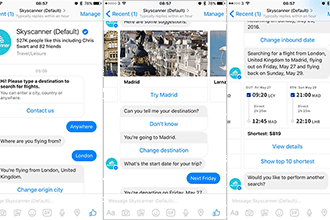 Skyscanner launches Facebook Messenger bot for flight search and travel inspiration