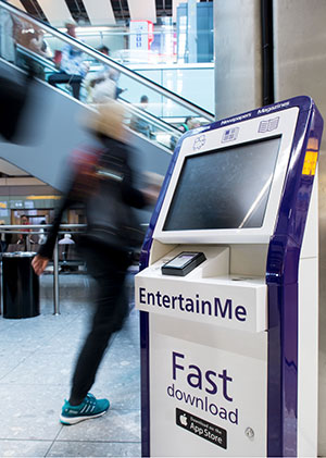 heathrow airport t5 movies magazines newspapers destination videos from entertainme kiosks