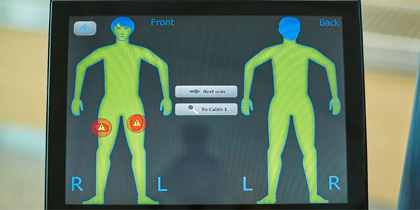 During the trial period, the new security scanner will partly replace the need for manual searches