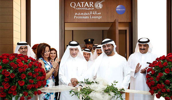 Opening of Qatar Airways’ new premium lounge at Dubai International Airport.