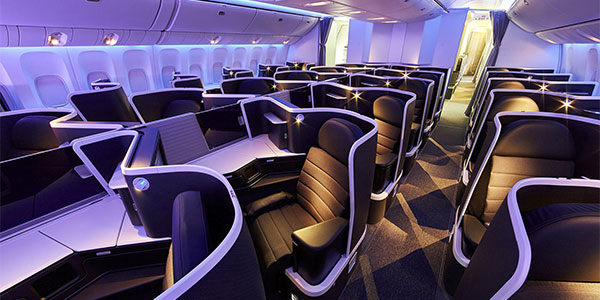 The new Business Class includes 37 individual and private suites with lie-flat seats in a 1-2-1 reverse herringbone layout