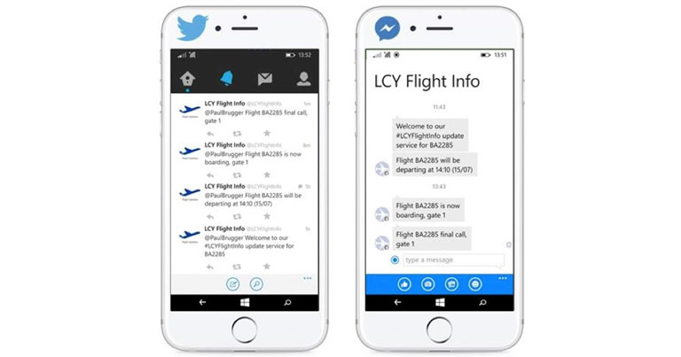 LCY launches Facebook Messenger flight info service 