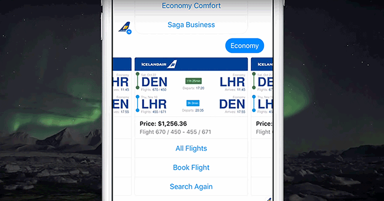 Icelandair launches Facebook Messenger flight booking bot