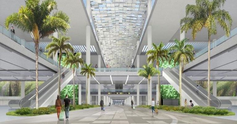 Concept photograph of the airside terminal at Orlando Airport