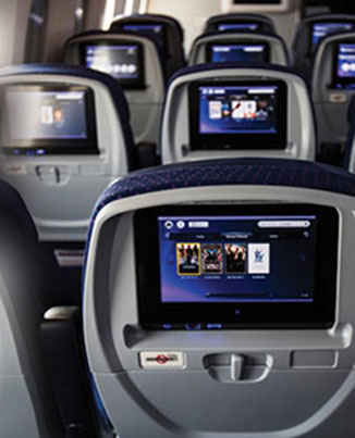 Photograph of Aeromexico seatback monitors