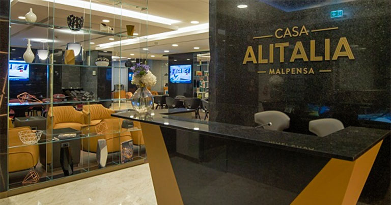 The 'Casa Alitalia' lounges at Milan and Fiumicino are specifically designed to have an Italian home-like feel.