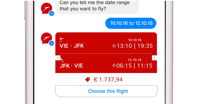 Austrian Airlines introduces Facebook Messenger virtual assistant