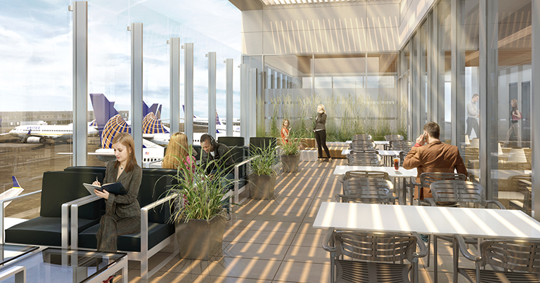 United unveils stylish United Club lounge as LAX enhancements continue