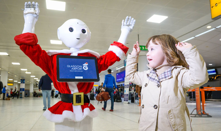 GLAdys, whose name comes from Glasgow’s International Air Transport Association (IATA) code, will be based in the main departures area and has initially been programmed to entertain passengers of all ages as they pass through the airport.