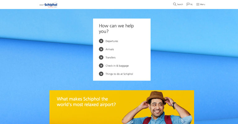 Schiphol’s new website and app to provide personalised passenger experience