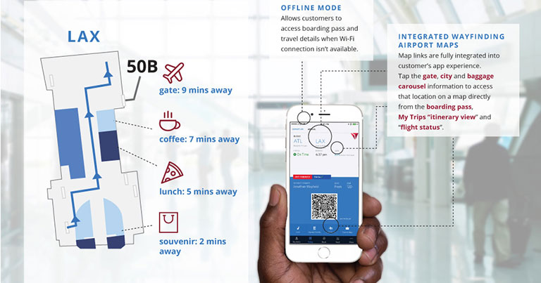 Delta enhances app with offline airport maps and wayfinding