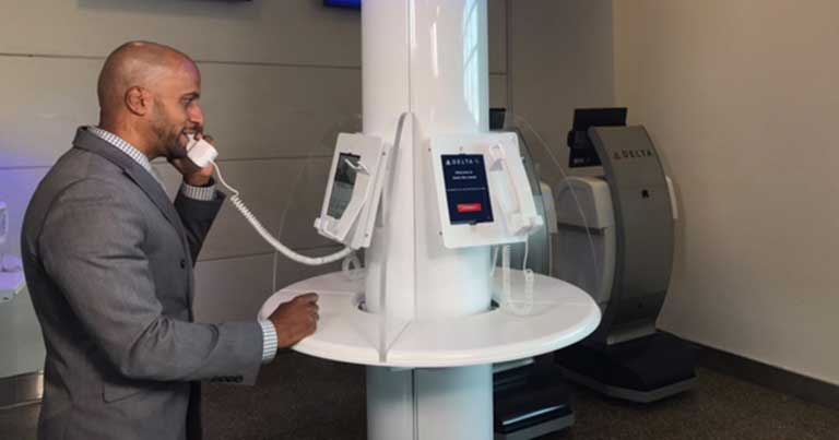 Delta trials video chat customer service at Washington National Airport