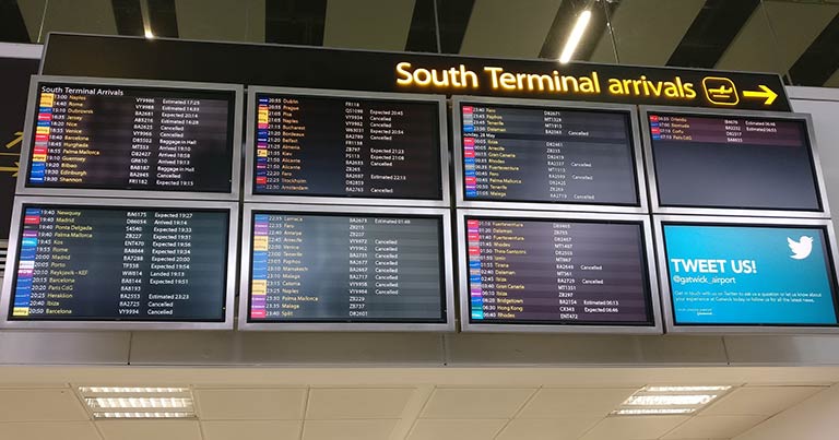 Gatwick Airport deploys world’s first cloud-based flight information display system