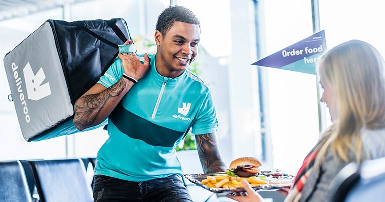Schiphol and HMSHost trial Deliveroo F&B delivery service