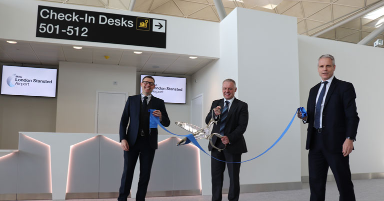 London Stansted Airport opens new check-in area as part of £600m transformation project