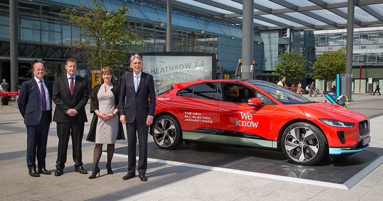 Heathrow partners with Jaguar to introduce I-PACE electric vehicle fleet