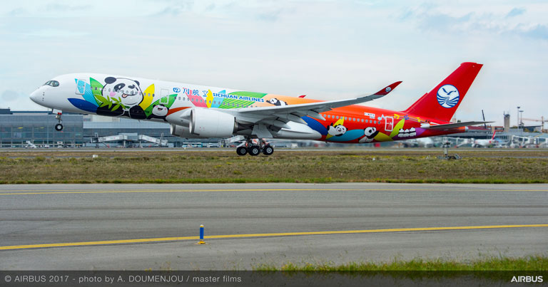 Sichuan Airlines takes delivery of its first Airbus A350-900