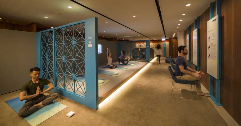 Cathay Pacific opens yoga lounge for business passengers at HKIA