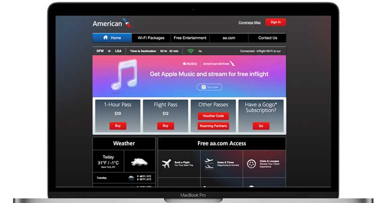 American Airlines becomes first carrier to offer free Apple Music access inflight