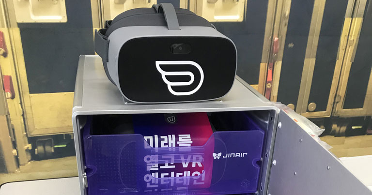 Jin Air trials Inflight VR virtual reality headsets onboard