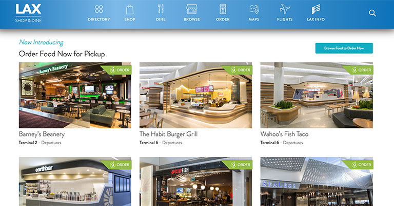 LAX launches online digital marketplace with food pre-ordering service