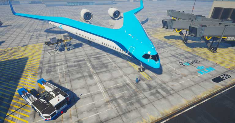 KLM and TU Delft present new energy-efficient long-distance aircraft concept