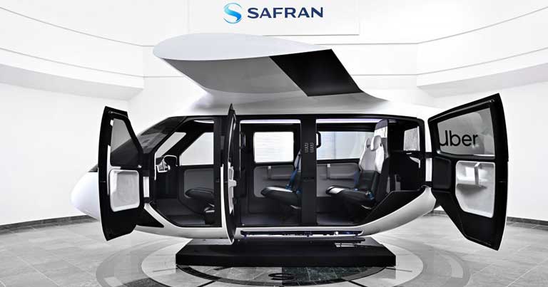 Safran and Uber unveil a full-scale mockup design for eVTOL aircraft