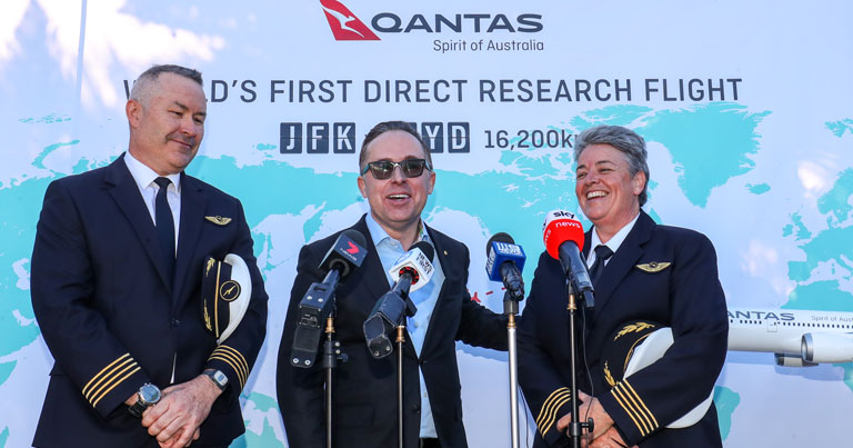 Qantas completes first test of longest non-stop flight