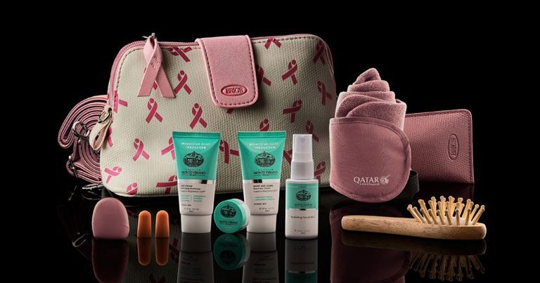Qatar Airways marks breast cancer awareness month with limited edition amenity kits