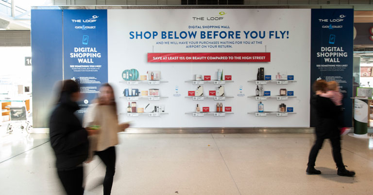 Dublin Airport unveils digital shopping wall at boarding gate