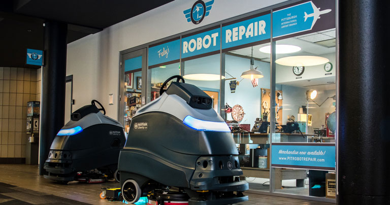 Pittsburgh Airport deploys autonomous UV cleaning robots