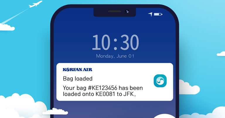 Korean Air adds baggage loading notification system to app