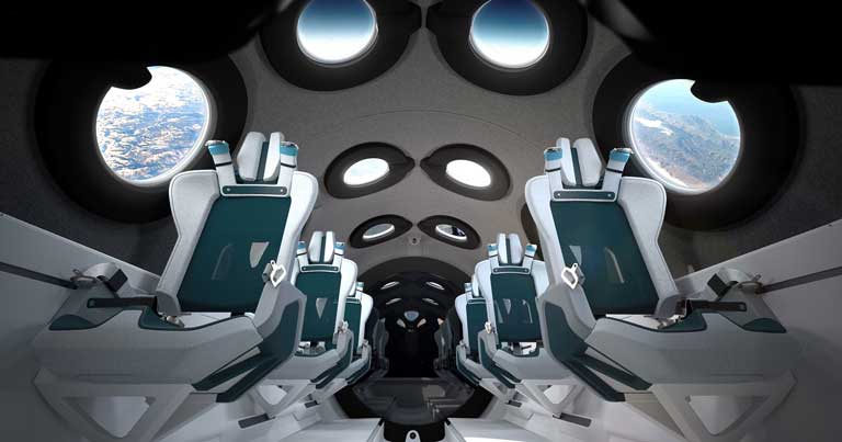 Virgin Galactic offers a first look inside its passenger spaceship cabin
