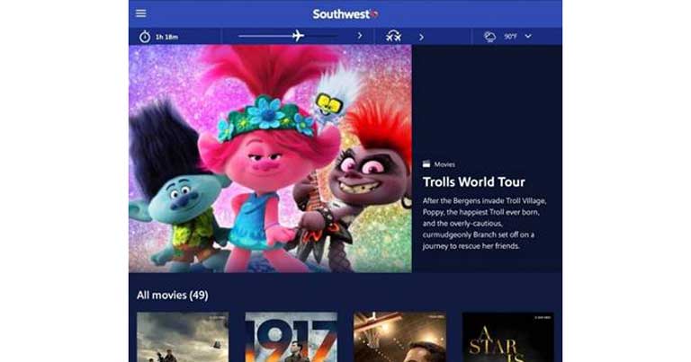 Southwest Airlines releases app-free IFEC