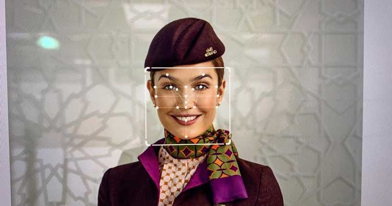 Etihad trials facial biometric check-in for cabin crew