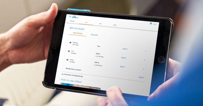 KLM introduces Wi-Fi on European flights