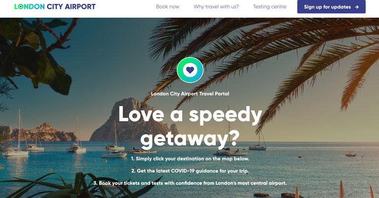 New online travel portal launched by London City Airport
