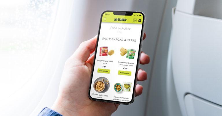 airBaltic launches inflight digital ordering platform