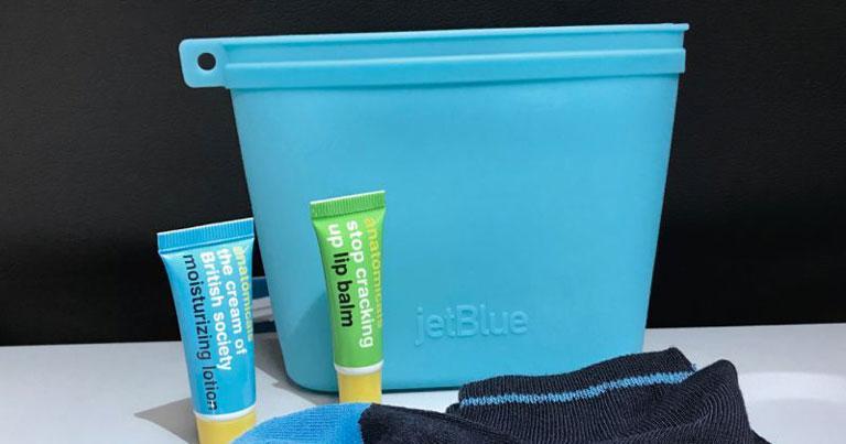 JetBlue launches reusable amenity kits on transatlantic flights