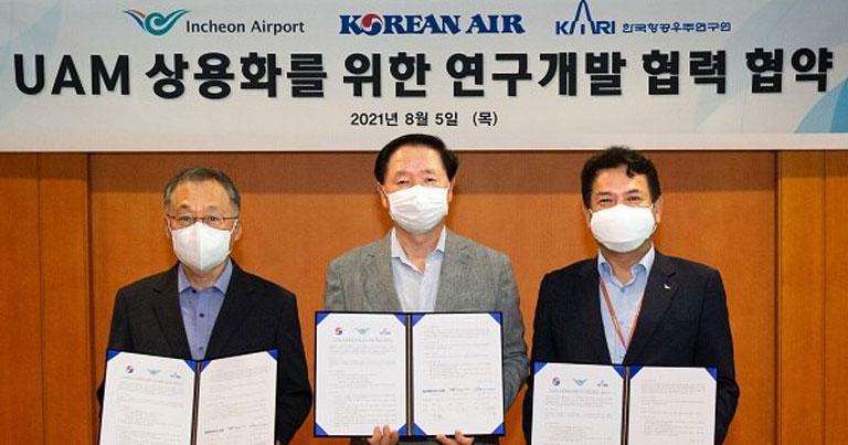 Korean Air and Incheon Airport sign partnership to advance UAM