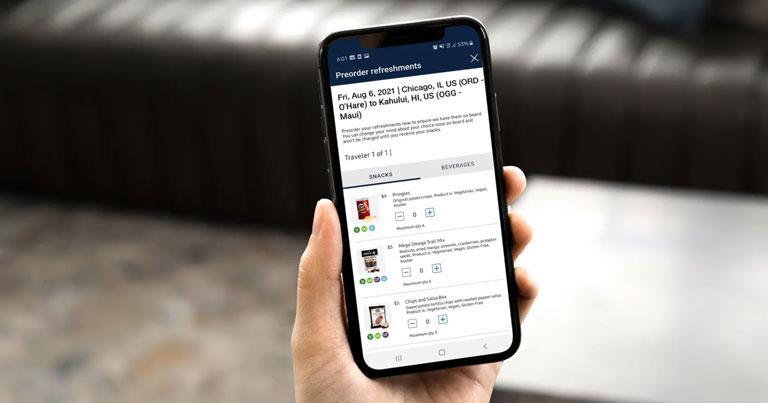 United Airlines rolls out inflight food and drinks pre-ordering